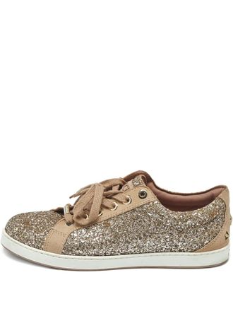 Jimmy Choo London glitter-embellishment sneakers - Neutrals
