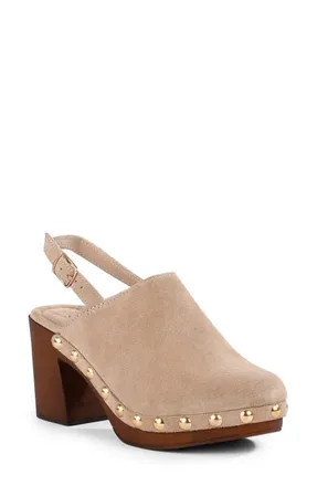 Seychelles New Heights Leather Clog in Taupe at Nordstrom, Size 8.5