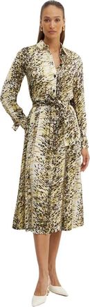 Liviana Conti Uitlopende Maxi Shirtjurk - Dames - Shirt Kleedjes - Veelkleurig - XS - Kleedjes