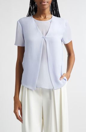 Emporio Armani Lilac Sheer Top at Nordstrom, Size 14 Us