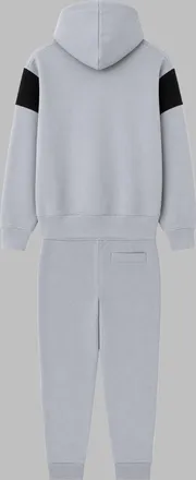 HUGO BOSS Hooded Cotton-Blend Jogger Set - Gray