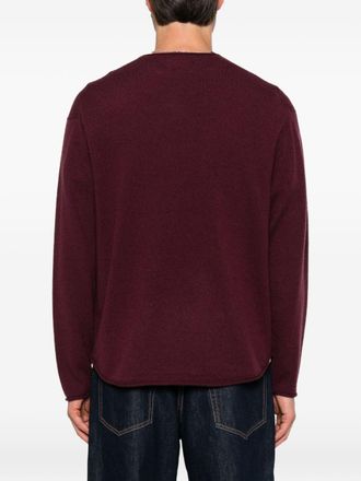 Guest In Residence Knitted Crew Neck Sweater - Bordeaux