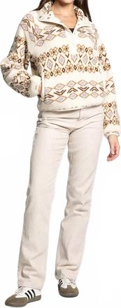 Thread & Supply Piper Half-Snap Pullover In Beige