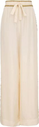 Zimmermann Wide Trousers, female, Beige, Size: M Luna Retro Track Pant
