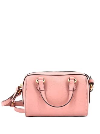 Gucci Convertible Boston Bag Jumbo GG Embossed Leather Super Mini crossbody bag - women - Calf Leather - One Size - Pink