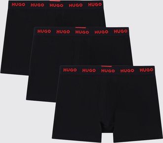HUGO BOSS Set di tre boxer parigamba in cotone con vita elasticizzata logata