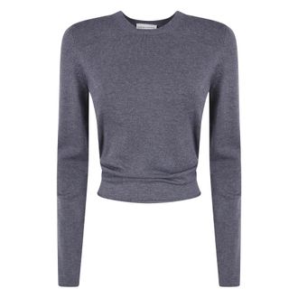 Semicouture Kristy Ronde Hals Trui - Dames - Ronde hals truien - Grijs - M - Polyester - Truien & Vesten