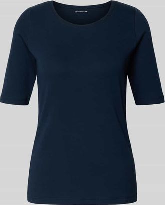 Tom Tailor Regular Fit T-Shirt aus Baumwoll-Mix in Marine, Größe XXXL