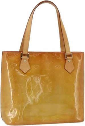 Louis Vuitton Pre-owned Vintage Handtas van Gepatenteerd Leer - Dames - Vintage Shopper - Beige - ONE Size - Leer - Vintage