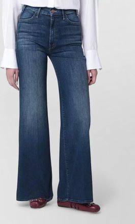 Mother denim flared wide-leg trousers