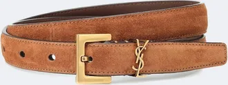 Saint Laurent Cassandre 20 suede belt