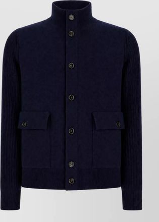 Lardini wool blend double-breasted cardigan