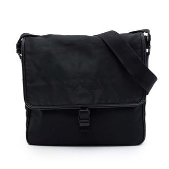 Prada Pre-owned Prada Saffiano Trimmed Tessuto Buckle Messenger Bag Unisex 6VNSFCNMZWX60NNW