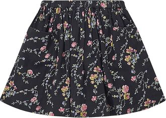 Bonton Romantic Print Gauze Skirt In Black