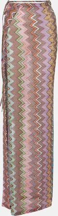 Missoni Zigzag lam&eacute; wrap skirt