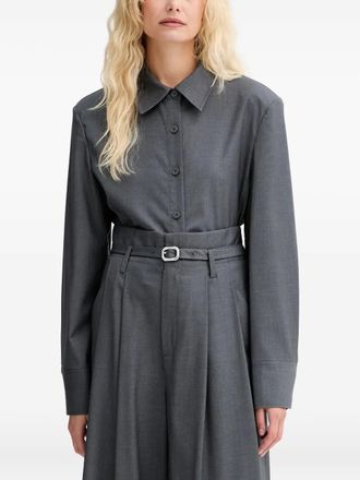 Isabelle Blanche Slim-fit blouse - Grijs