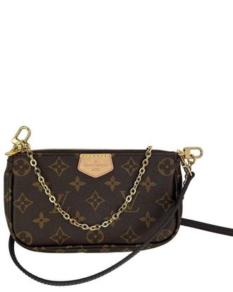 Louis Vuitton Brown Canvas Multi Pochette (Authentic Pre-Loved)