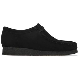 Clarks Wallabee Suede Mens Lace Up Shoes - Black - Size:UK 10.5