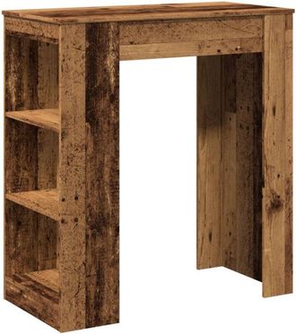 vidaXL Vidaxl - Bar Table with Racks Old Wood 95x47x103.5 cm Engineered Wood