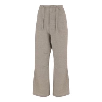 Darkpark Wide Trousers, female, Beige, 2XS, Beige Wool Drawstring Trousers