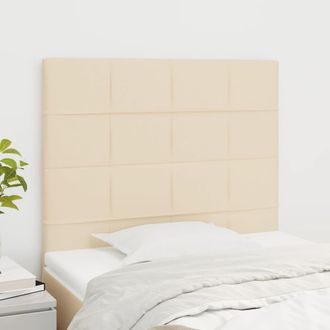 vidaXL Cabeceros 2 Unidades De Tela Color Crema 100x5x78/88 Cm Vidaxl