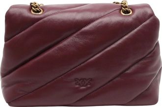 Pinko Womens Shoulder Bag Love Puff Intense Currant-Antique Gold Currant/antique