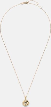Stone and Strand Bagel Brunch 14kt gold pendant necklace with diamonds