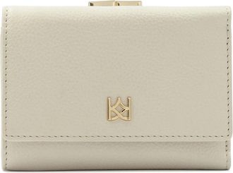 Kazar Cr&egrave;me kleine leren portemonnee - Dames - Portefeuilles - Beige - ONE Size - Leer - Accessoires