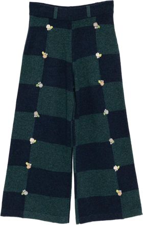 YanYan Knits Pantaloni a quadri - Blu