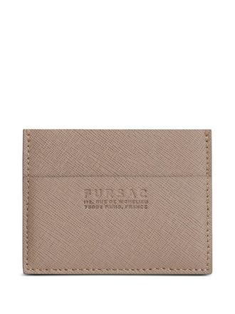 Fursac logo-embossed card holder - men - LWG-Certified Leather - One Size - Neutrals