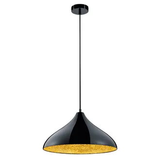 Eglo Eglo - Lampada A Sospensione Lampada A Sospensione Rotonda Illuminazione Sala Da Pranzo E27 Metallo Nero Ip20 Luce
