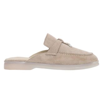 Estro & Luminara Velours Muiltjes - Dames - Slip ons - Beige - 38 EU - Leer - Schoenen