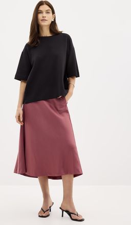 Inwear Womens Zilky satiny midi skirt