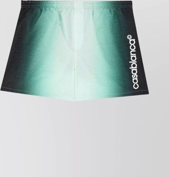 Casablanca elastic waistband swim trunks with gradient design