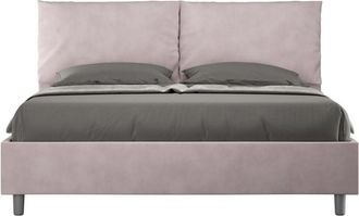 ITYhome Ityhome - Letto matrimoniale e rete 160x190 in microfibra glicine Antea