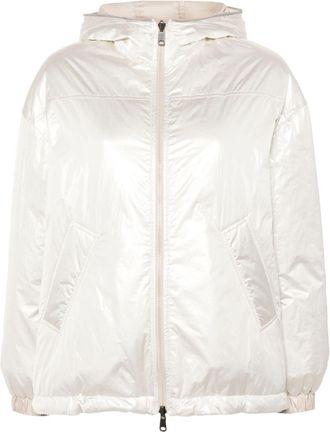 Brunello Cucinelli reversible metallic padded jacket - women - Polyester/Polyamide/Goose Down/Polyamide/Eco Brass/Metallic Fibre/Polyester - 46