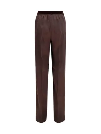 Tom Ford Womens Stretch Silk Satin Pants Espresso Silk; Elastane Trousers