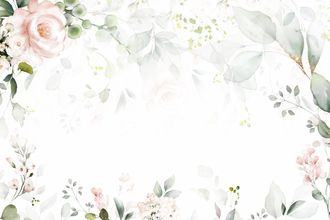 OEM Carta Da Parati Fotografica Per Bambini, Composizione Floreale, Rose, M087, 300x200