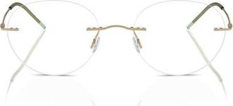 A|X Armani Exchange 50MM PHANTOS in Matte Pale Gold/demo Lens at Nordstrom