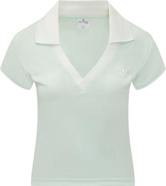 Courr&egrave;ges Sports Cropped Polo - Dames - Polos - Wit - M - Katoen - Tops