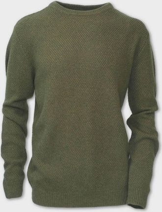 Purnell Jewellery Mens Dobby Wool Blend Sweater In Olive