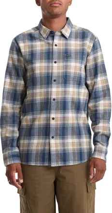 Volcom Caden Plaid Button-Up Shirt in Dirty White at Nordstrom, Size X-Large