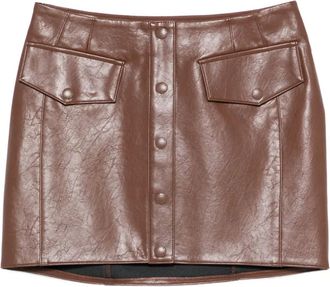 Patrizia Pepe Minigonna con bottoni - B834 EARTH BROWN