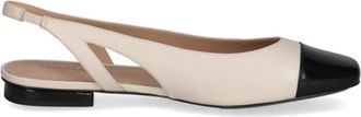 Peter Kaiser White Elegantly Crafted Leather Ballet Flats