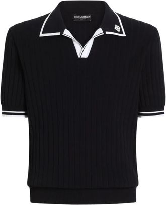 Dolce & Gabbana Poloshirts - Heren - Polos - Blauw - XL - Katoen - Tops