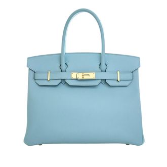 Herm&egrave;s Bleu Atoli Epsom Birkin Retourne 30