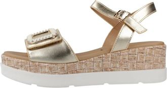 Repo 50237R Sandalia - Dames - Sleehakken - Geel - 39 EU - Leer - Schoenen