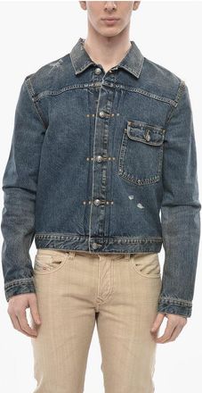 Palm Angels Giubbotto in Denim CURVED LOGO Lavaggio Vintage taglia Xxl