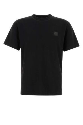 Stone Island Black Cotton T Shirt