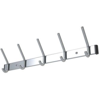 OEM Perchero De Pared De Aluminio F1 Color Natural 9 Colgadores De Sombreros Y 9 De Abrigos Longitud 1300mm Distancia Entre Ganchos 150mm - Wg55602.1300